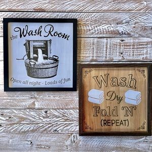 🧺2 Laundry Room Signs🧺~ 9”x9”